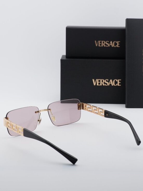 Versace VE2298 10021T Rectangle Sunglasses – Gold/Pink main image 10